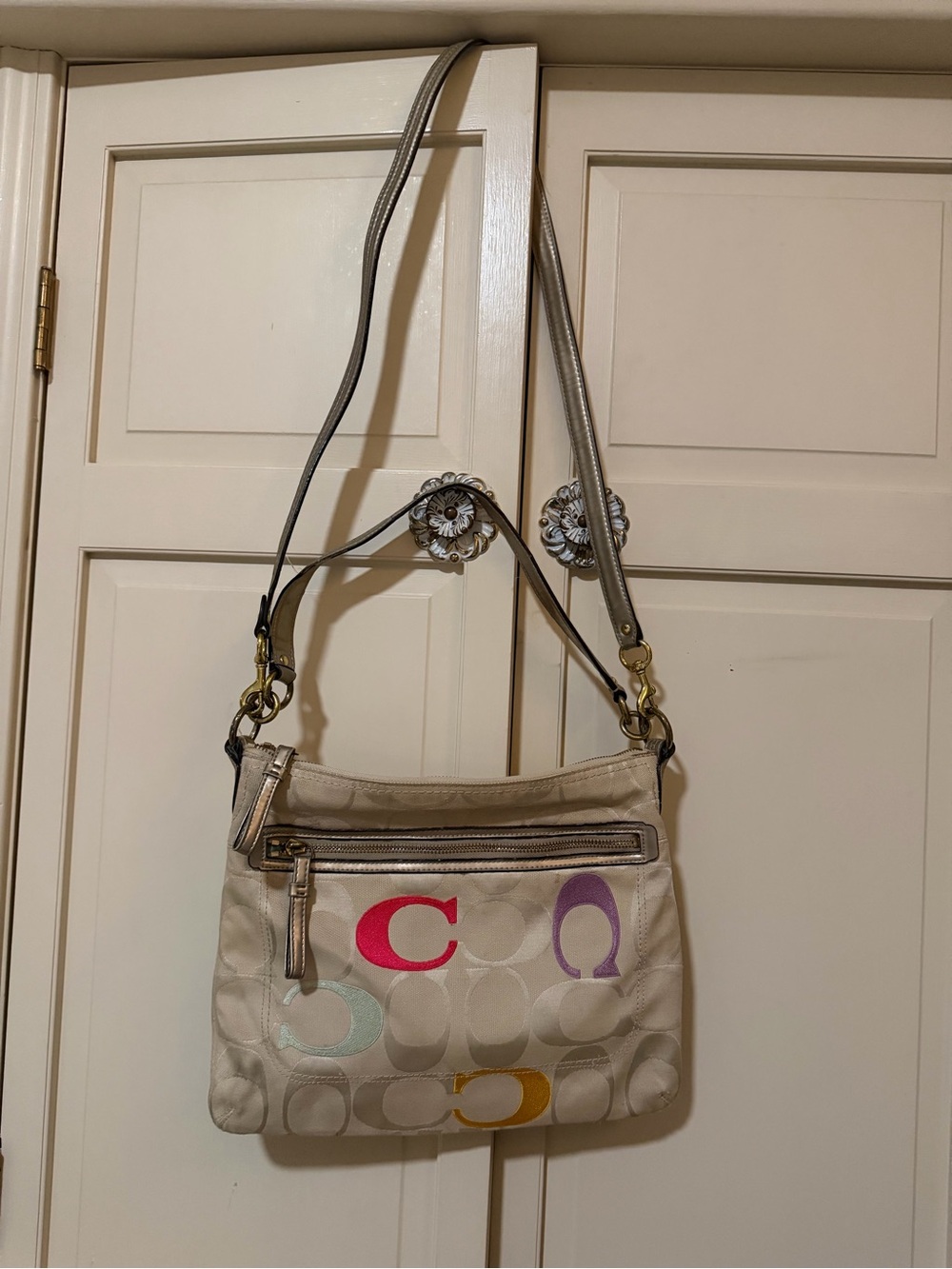 Coach Crossbody Shoulder Bag with Multicolor Accents - Picture 3 of 4